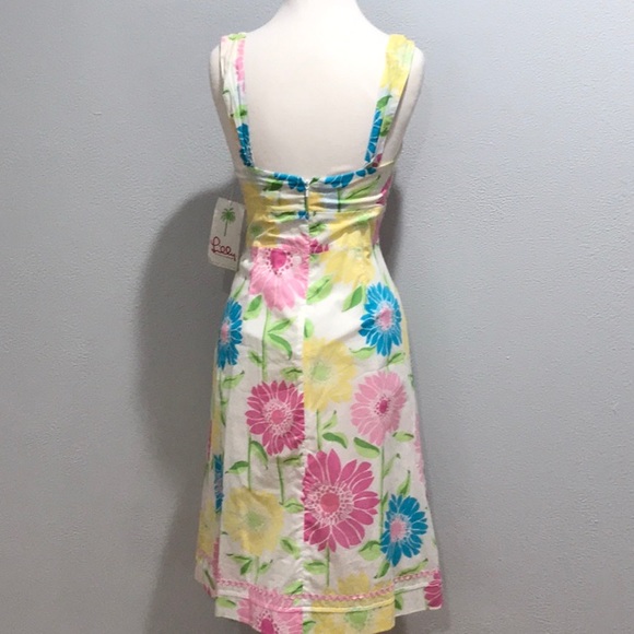 LILLY PULITZER VINTAGE KINSEY DRESS WHITE CABANA 4 - Picture 4 of 8